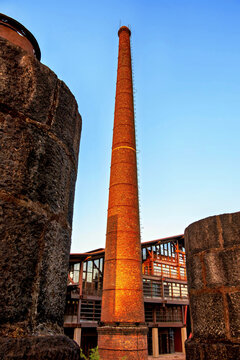 A chimney of an old kiln in TaoXiChuan Art Avenue, Jingdezhen, Jiangxi Province, China
