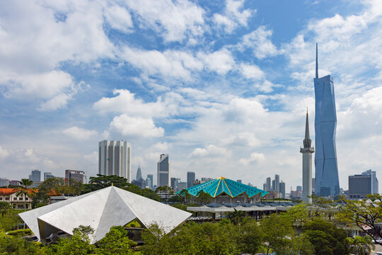 Merdeka 118 and National Mosque of Malaysia, Kuala Lumpur, Selangor, Malaysia