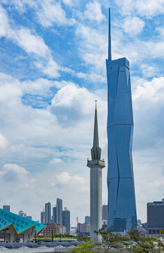Merdeka 118 and National Mosque of Malaysia, Kuala Lumpur, Selangor, Malaysia