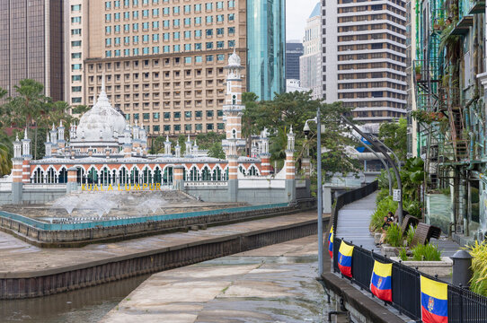Sultan Abdul Samad Jamek Mosque and River of Life, Kuala Lumpur, Selangor, Malaysia