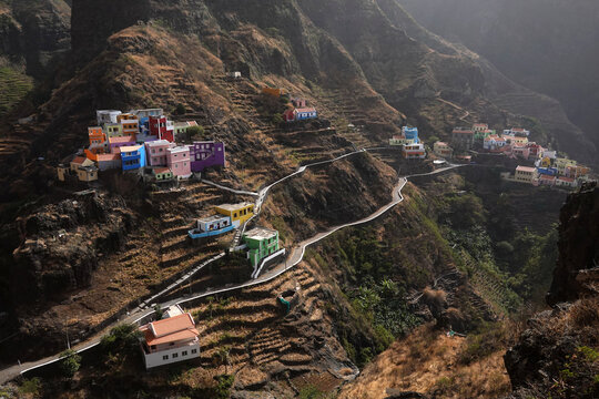 The extraordinary clifftop village of Fontainhas, northern Saint Anthony, Cape Verde