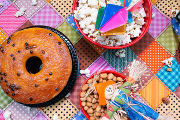 cake and June snacks - Brazilian June festival