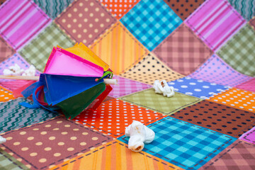 beautiful brazilian ornament with a colored background