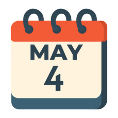 4 may calendar vector on white background
Vector calendar with date