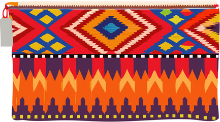 Seamless geometric pattern vector illustration for ethnic textile fabric print design