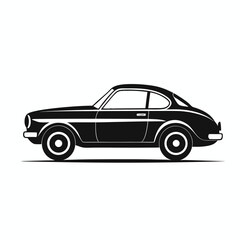black car isolated on white