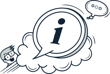 information sign on a white background