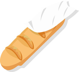 Vector cartoon illustration set of bread with a knife