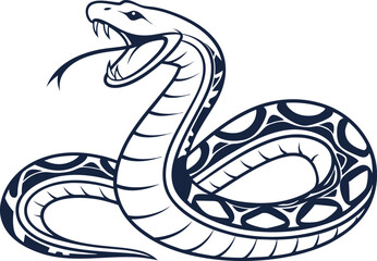 vector illustration of a cartoon snake