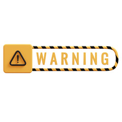 Warning Sign. Exclamation marks on Transparent Background. Caution and warning. Road sign. Caution danger sign. 3D Rendering