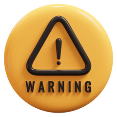 Warning Sign. Exclamation marks on Transparent Background. Caution and warning. Road sign. Caution danger sign. 3D Rendering