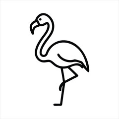 Fototapeta premium Flamingo Standing Vector Illustration