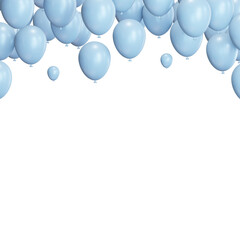 3D baby blue Balloons. Photo Overlays, Photography Overlays, clip art, clipart, png

