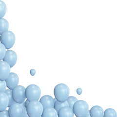 3D baby blue Balloons. Photo Overlays, Photography Overlays, clip art, clipart, png
