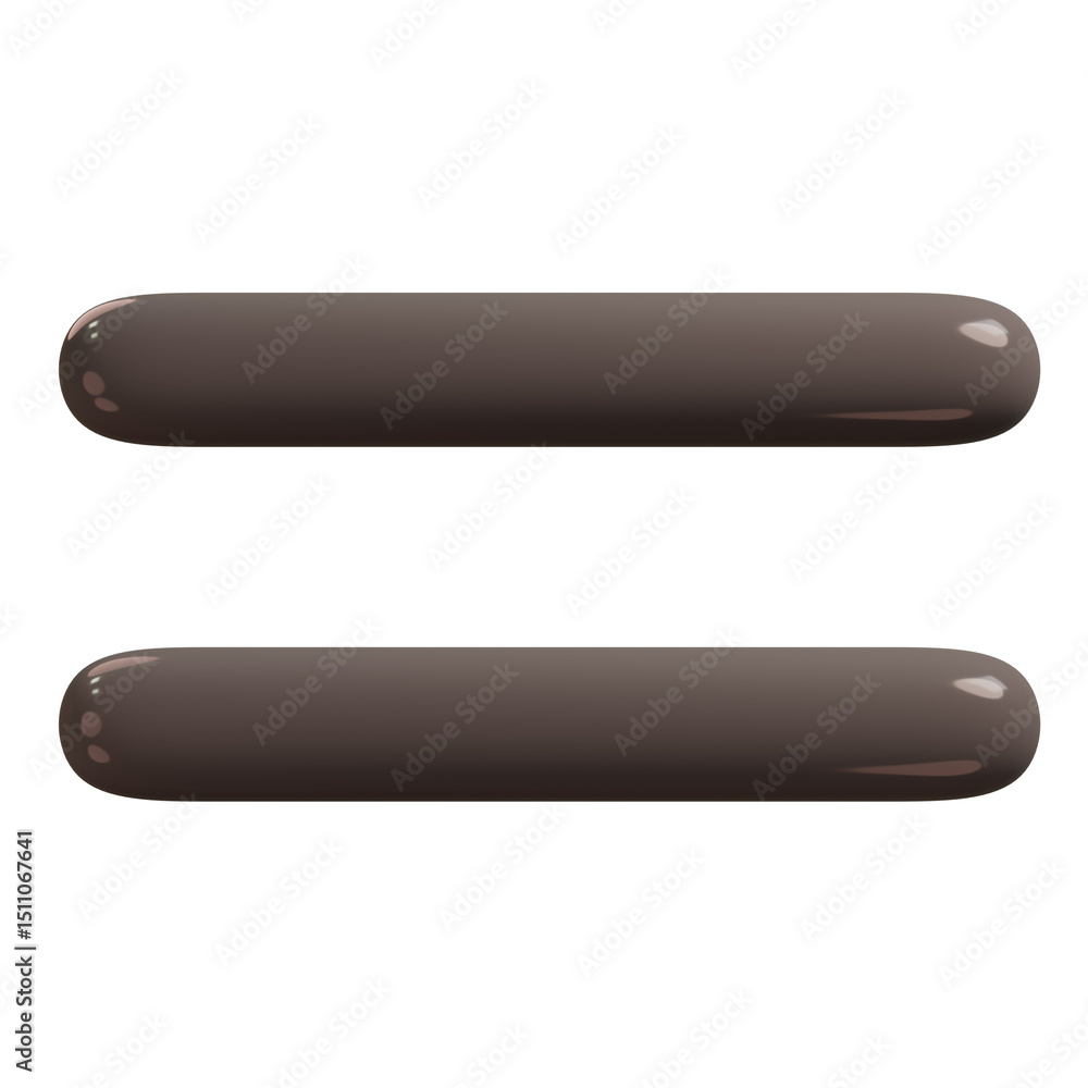 Fototapete equal sign on transparent background. 3d rendering symbol.