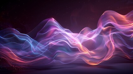 Obraz premium Mesmerizing abstract design featuring vibrant colored smoke waves high resolution image