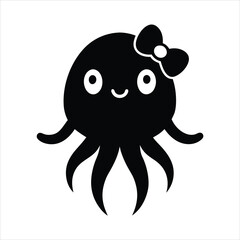 Jellyfish Floating Wearing Scarf Clipart