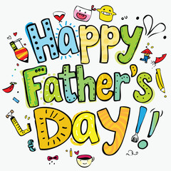 Funny doodle greetings for Father's Day.
