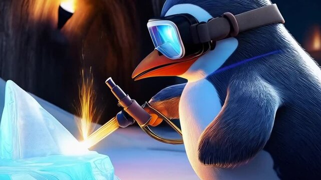Pinguin als Schwei&szlig;er