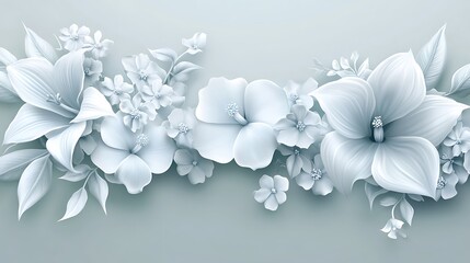 Light-blue floral design