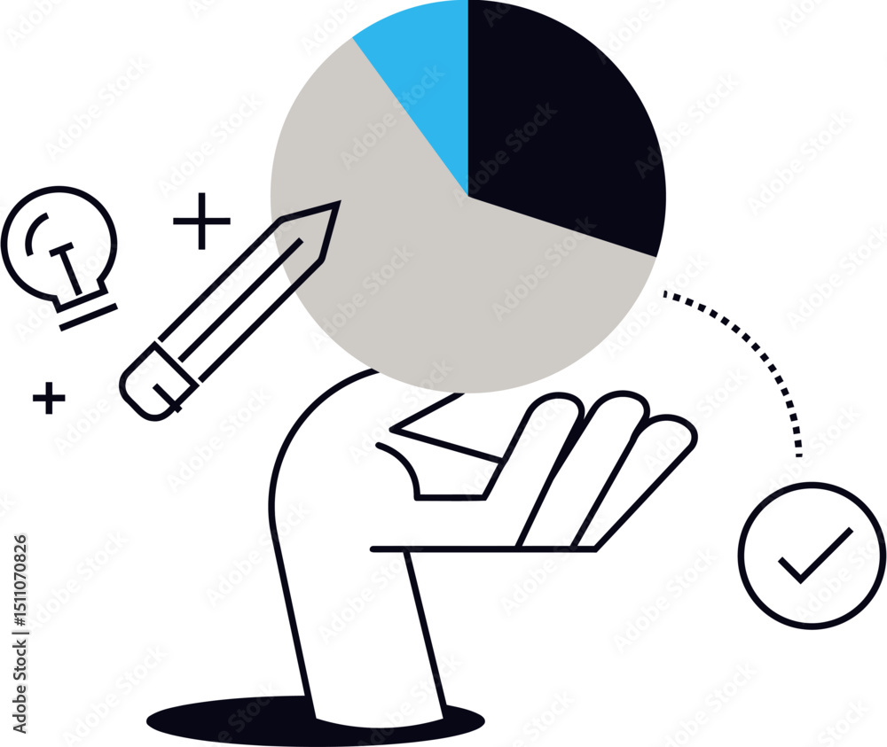 Poster pie chart data analysis business finance presentation report infographic statistics graph informatio