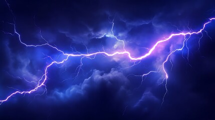 Stormy clouds with lightning