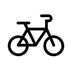Fototapeta premium Classic Bicycle Outline Icon – Simple Line Art Vector: Classic outline icon of a bicycle in simple line art style, ideal for cycling, health, or eco-friendly transport themed projects.