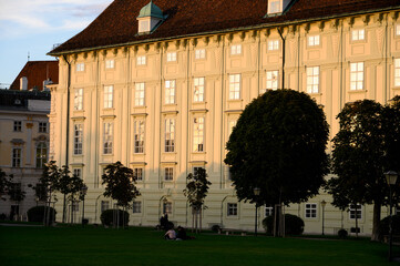 Sunny Afternoon at Heldenplatz, Vienna with Historical Building Facade