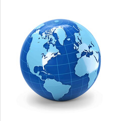 Fototapeta premium 3d globe icon isolated on white background high resolution