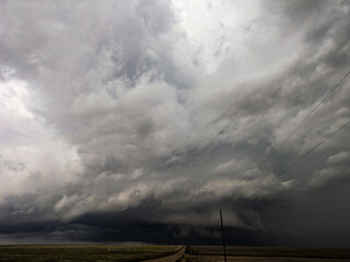 Supercell Thunderstorm over Rolling Hills