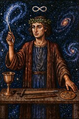 The Magician Tarot Card – Cosmic Universe Variant