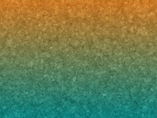 Abstract textured background with a gradient transition from orange to teal, ideal for various design projects and creating a vintage or rustic feel. © Pupun