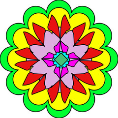 Vector  Hand drawn mandala background black and white