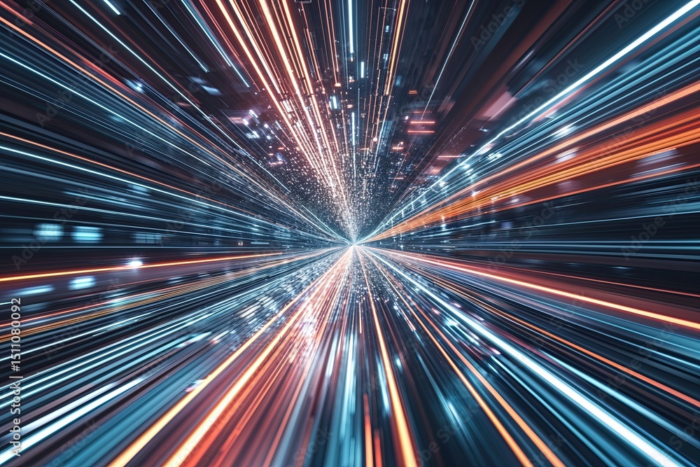Poster advanced digital speed stripes technology for a dynamic visual experience