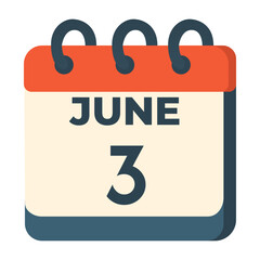 3 june calendar vector on white background
Vector calendar with date
