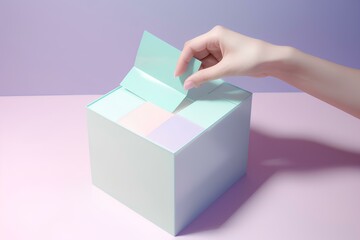 hand with gift box
