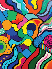 abstract colorful background with circles art background banner