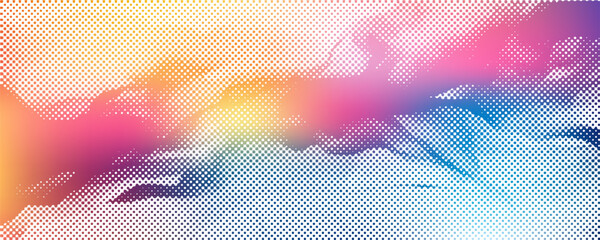 Dotted gradient vector pattern illustration, white and black halftone polka background graphic, horizontal seamless circle dotted