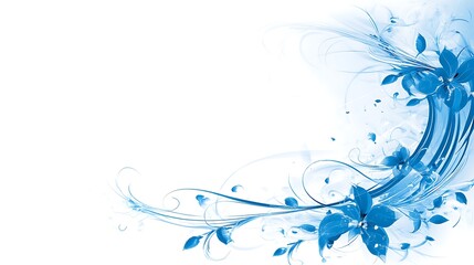 Blue floral design background