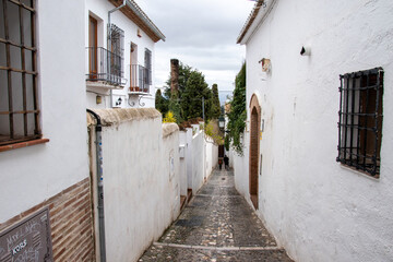 Exploring the backstreets in the city of Granada, Spain.