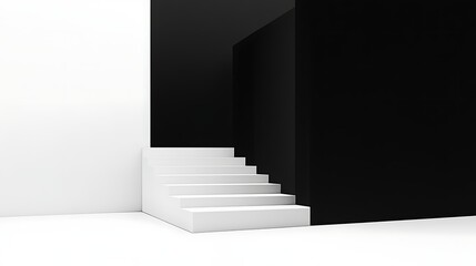 Obraz premium Minimalist steps in black and white