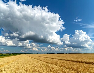 Golden field under a dramatic sky (1)