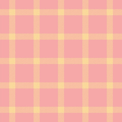 Buffalo pattern check plaid, subtle textile texture vector. Variation background seamless fabric tartan in red and amber colors.