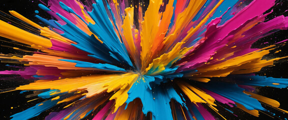 Vibrant Abstract Explosion of Color in Motion