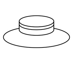 simple straw beach hat with a cute ribbon