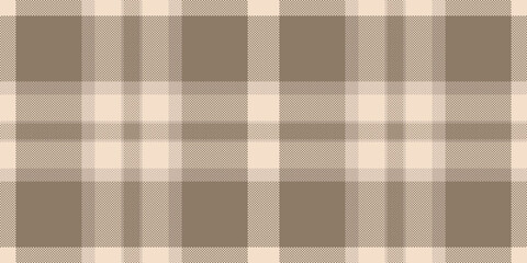 Subtle neutral plaid pattern in beige and brown tones.  Perfect for backgrounds, textiles, or fashion design projects.  Evokes a sense of warmth, comfort, and understated elegance.
