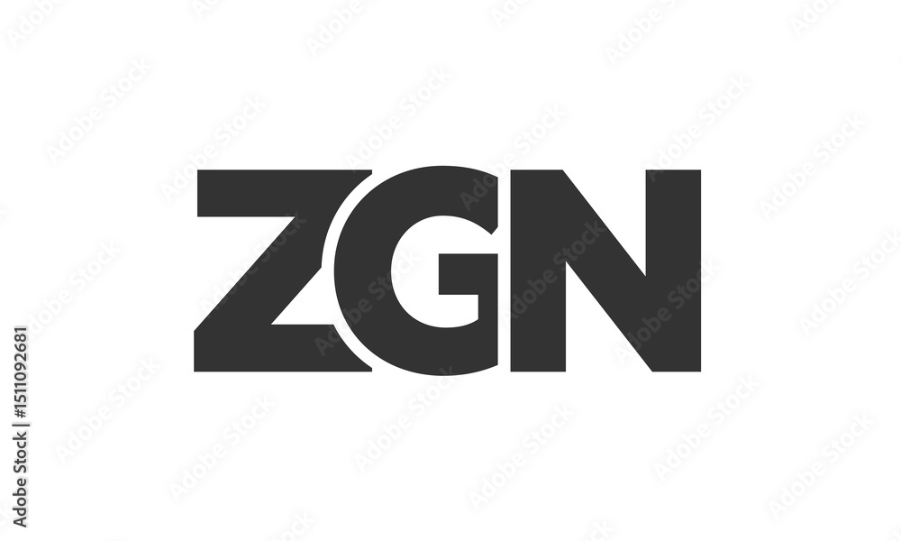 Poster zgn logo design template with strong and modern bold text. initial based vector logotype featuring s