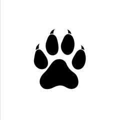 Paw print vector silhouette Paw print logo icon Cat footprint vector design paw print vector isolated on white background isolated on white background ultra