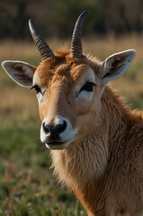Fototapeta premium Saiga Antelope Close-Up
