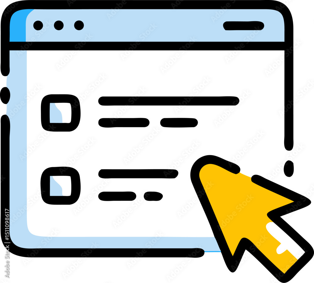 Aufkleber online form selection cursor click webpage interface